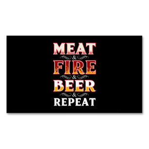 BBQ   BBQ Rooking Vuurbeerder van BBQ Grill Herhal Magnetisch Visitekaartje