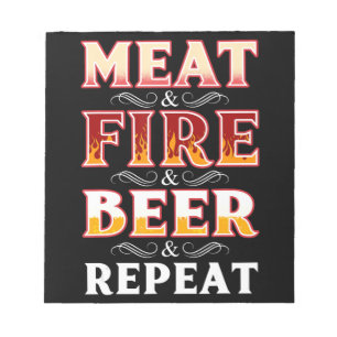BBQ BBQ Rooking Vuurbeerder van BBQ Grill Herhal Notitieblok