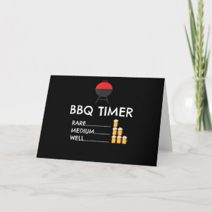 BBQ  BBQ Timer Barbecue Funny Grilling Gift Feestdagen Kaart