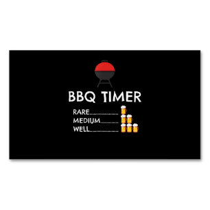 BBQ  BBQ Timer Barbecue Funny Grilling Gift Magnetisch Visitekaartje