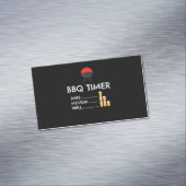 BBQ |BBQ Timer Barbecue Funny Grilling Gift Magnetisch Visitekaartje (Voorbeeld)