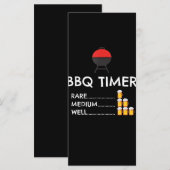 BBQ |BBQ Timer Barbecue Funny Grilling Gift Menu (Voorkant / Achterkant)