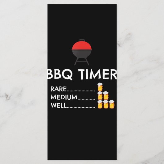 BBQ |BBQ Timer Barbecue Funny Grilling Gift Menu (Voorkant)