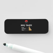BBQ |BBQ Timer Barbecue Funny Grilling Gift Naamplaatje (In situ)
