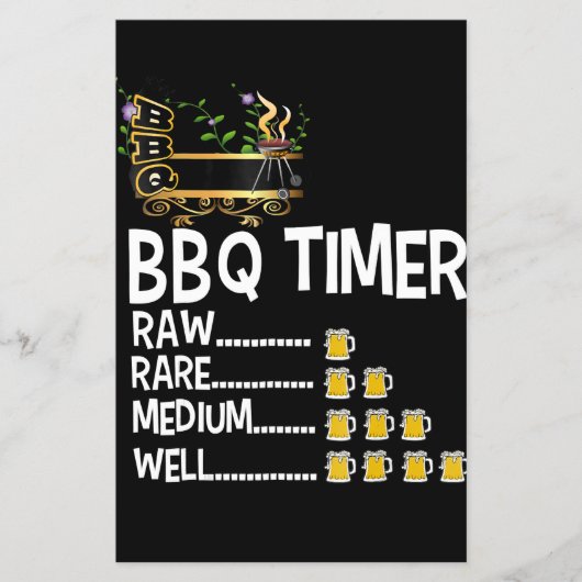 BBQ | BBQ-timer Barbecue Grappige Grill Grillcadea Flyer (Voorkant)