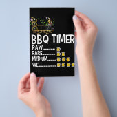 BBQ | BBQ-timer Barbecue Grappige Grill Grillcadea Flyer (Hand)
