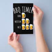BBQ | BBQ Timer Beer Drink Funny Grilling Flyer (Hand)