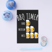 BBQ | BBQ Timer Beer Drink Funny Grilling Flyer (Enkel)