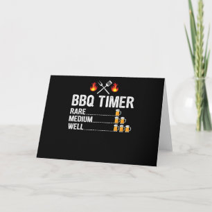 BBQ BBQ Timer Drink Grilling Grill Beer Feestdagen Kaart