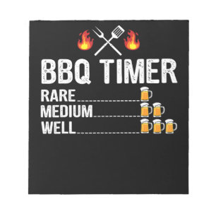 BBQ BBQ Timer Drink Grilling Grill Beer Notitieblok