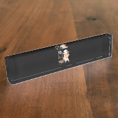 BBQ | BBQ Timer Pig Grill Barbecue Beer Lover Mann Naambordje (Zijkant)