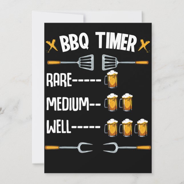 BBQ | BBQ Timer Rare Medium Well Beer Drinker (Voorkant)