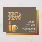 BBQ & Beer Party Invitation Appartement (Devant / Derrière)