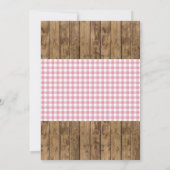 BBQ & Beer Pink Pset String Lights Birthday Party Kaart (Achterkant)