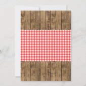 BBQ & Beer Rustic String Lights Birthday Party Kaart (Achterkant)