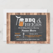 BBQ & BEERS Invitation à Chalk Wood (Devant)