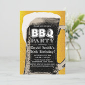 BBQ Bier 50ste Verjaardagsfeest Kaart (Staand voorkant)