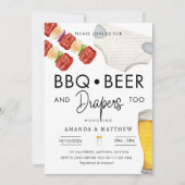 BBQ Bier, Luiers Casual Koppels Douche Kaart (Voorkant)