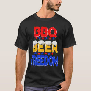 BBQ Biervrijheid 4 juli Amerika VS BBQ Zomer T-shirt