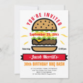 BBQ Birthday Bash Alle leeftijdsuitnodiging Kaart (Voorkant)