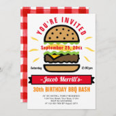 BBQ Birthday Bash Alle leeftijdsuitnodiging Kaart (Voorkant / Achterkant)