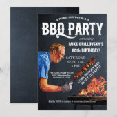  BBQ Birthday Party Invitations Chalkboard Kaart (Voorkant / Achterkant)