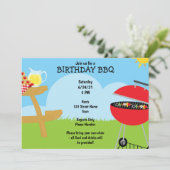 BBQ Birthday Uitnodiging (Staand voorkant)