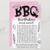 BBQ Birthday word search game (Voorkant / Achterkant)