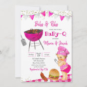 BBQ blonde rose Co-ed Baby shower Invitation (Devant)