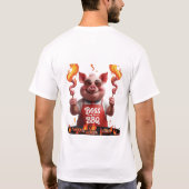 BBQ Boss – Pig Dad Grappig Grillen T-shirt (Achterkant)