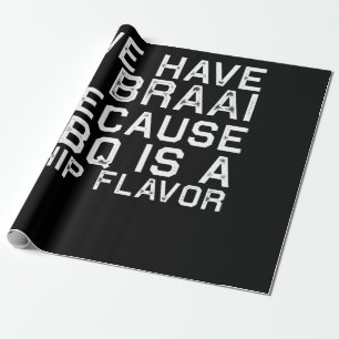 BBQ   Braai Funny South Africa Family BBQ Gift Cadeaupapier