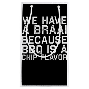 BBQ Braai Funny South Africa Family BBQ Gift Klein Cadeauzakje