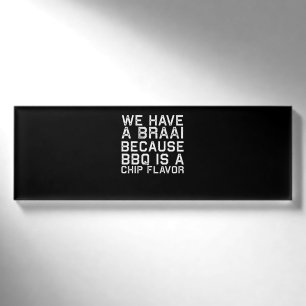 BBQ Braai Funny South Africa Family BBQ Gift Naambadge