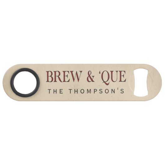 BBQ | Brew & 'Que Personnalisé (Devant (Horizontal))