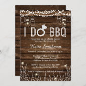 BBQ Bridal Shower Invitation - Robuuste BBQ Kaart (Voorkant / Achterkant)