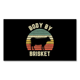 BBQ Brisket Shirt Funny BBQ Backyard Magnetisch Visitekaartje