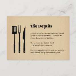 BBQ Bruiloft Informatie Details Behuizing Kaart