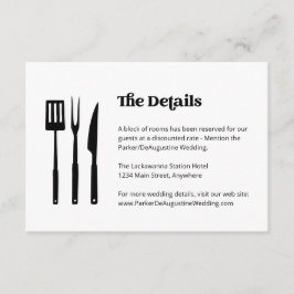 BBQ Bruiloft Informatie Details Behuizing Kaart