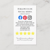 BBQ catering hoesje roast bruiloft fundraisers Visitekaartje (Achterkant)