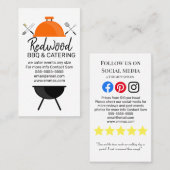 BBQ catering hoesje roast bruiloft fundraisers Visitekaartje (Voorkant / Achterkant)