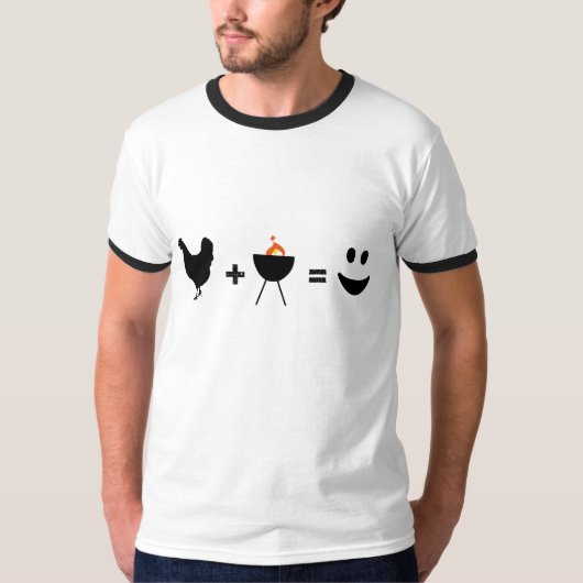 BBQ Chicken Happy T-shirt (Voorkant)