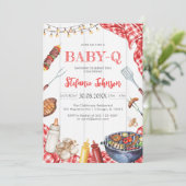 BBQ Children's BABY-Q Baby Shower Invitation (Debout devant)