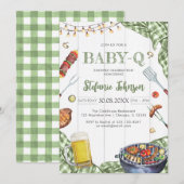 BBQ Children's BABY-Q Baby Shower Invitation (Devant / Derrière)