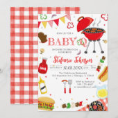 BBQ Children's BABY-Q Baby Shower Invitation (Devant / Derrière)