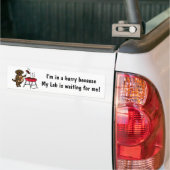 BBQ Chocolate Labrador Chef Cartoon Bumpersticker (Op Truck)