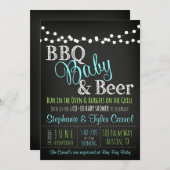 BBQ co-boy invitation à la douche pour bébé (Devant / Derrière)