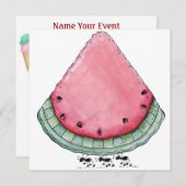 BBQ / Cookout / Picknick Uitnodiging door SRF (Voorkant / Achterkant)