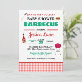 BBQ Couples Baby shower Kaart (Staand voorkant)