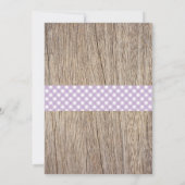 BBQ Couples Douche Invitation bébé Q Jardin fille (Dos)