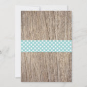 BBQ Couples Shower Invitation Baby Q Backyard Basi Kaart (Achterkant)